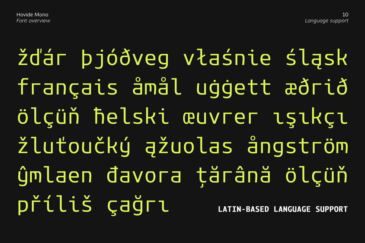 Hovide Mono, a Sans Serif Font by Zafara Studios (Photo 10 of 12)