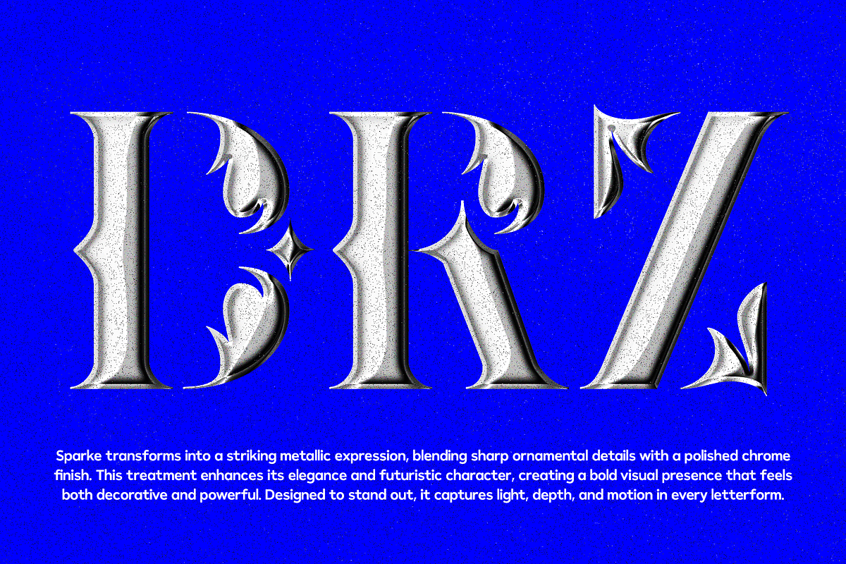 Sparke - Floral Futuristic Serif, a Serif Font by Drizy (Photo 6 of 8)