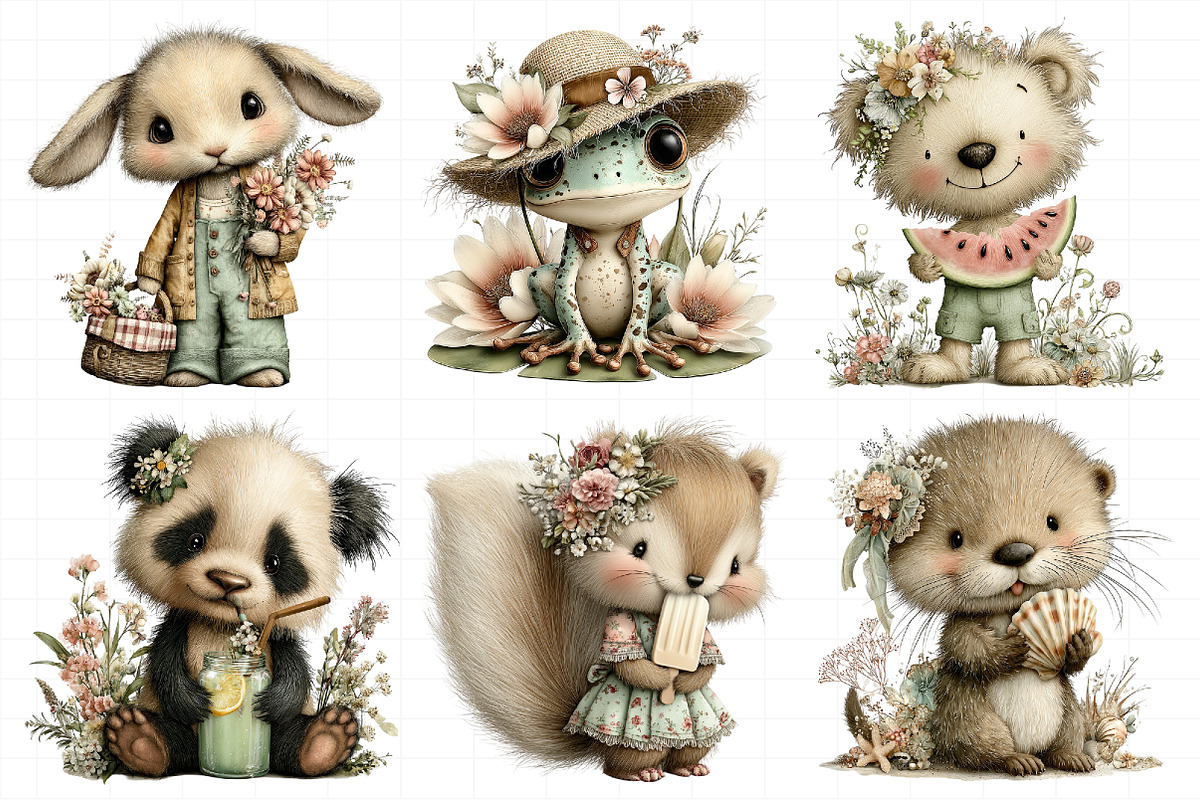 Whimsical Summer Animal Clipart Bund, an Illustration by Daily.Designs (Photo 6 of 7)