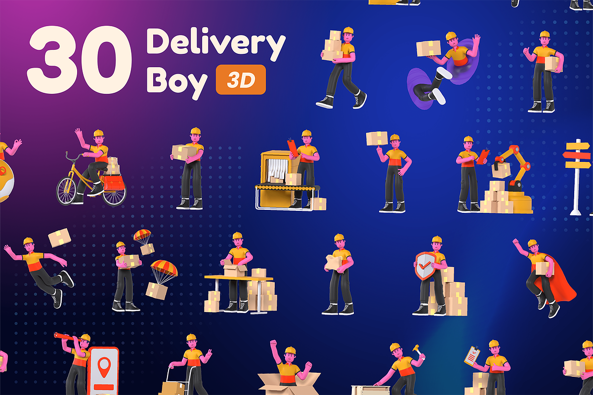 Milenia Delivery Boy, a Characters & Person 3D Model by kerismaker (Photo 7 of 8)