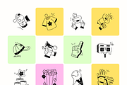 Animated Baseball Doodle Icons, a Solid Icon by Prosymbols (Thumbnail 6 of 8)