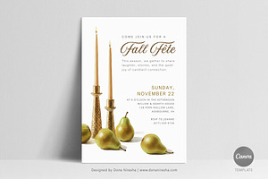 Fall Fete Invite Canva Temp - 18, a Marketing Template by BloomToLife By Dona