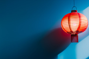 Red Chinese lanterns, a Holiday Photo by Imaginarium