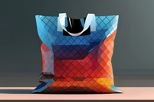 Abstract Geometric Shopping Bag, a Beauty & Fashion Photo by Stock Shape