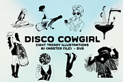 Disco Cowgirl Illustrations, an Illustration by Honey Island Studio (Thumbnail 1 of 7)