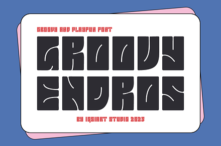 Groovy Endros - Typeface Font, a Sans Serif Font by Iqsiart Studio