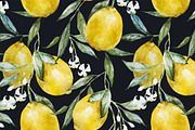 Watercolor lemons patterns, a Pattern Graphic by Lembrik's Artworks (Thumbnail 2 of 5)