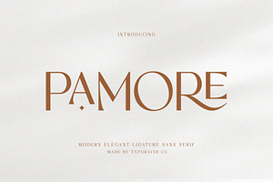 Pamore | Elegant Ligature Sans Serif, a Sans Serif Font by Typoraith Co