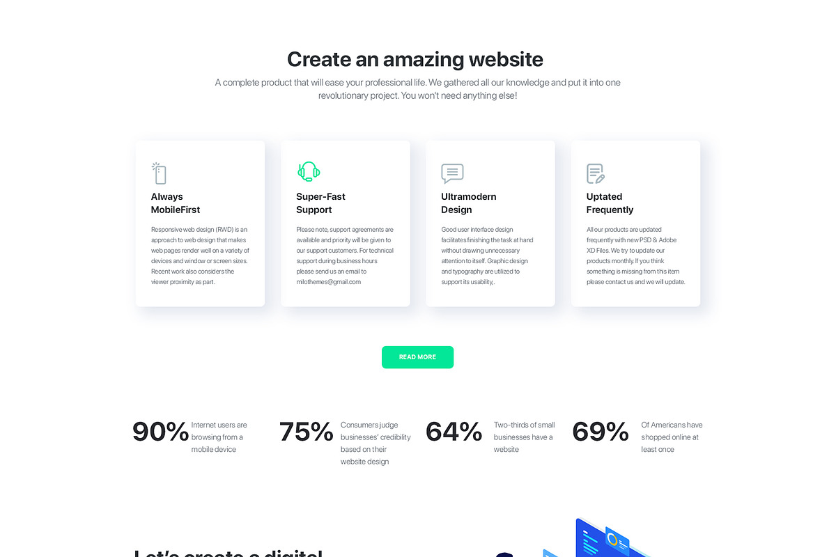 BusinessPRO | PSD & XD mobile first, a Landing Page Template by Milo Studio (Photo 5 of 10)