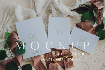 Card Mockup Suite 5x7 4x6 5x3.5, a Product Mockup by ShadesOfSundayCo