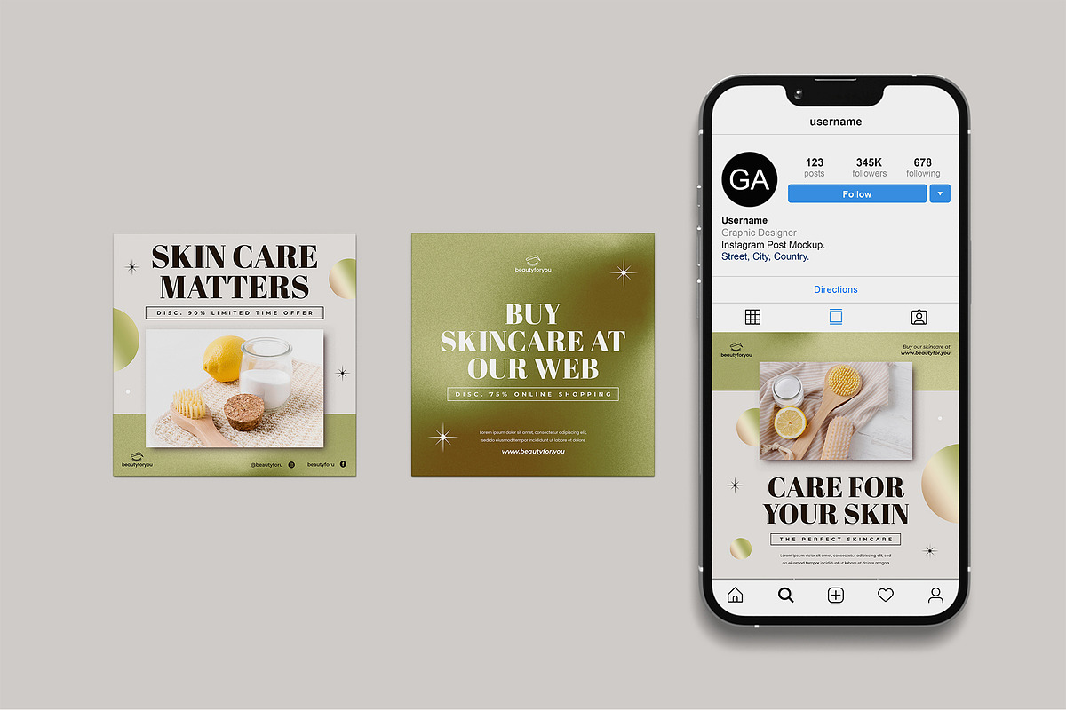 Instagram Post Mockup Bundles, an iPhone Mockup by Graphic Aesthetic (Photo 10 of 22)