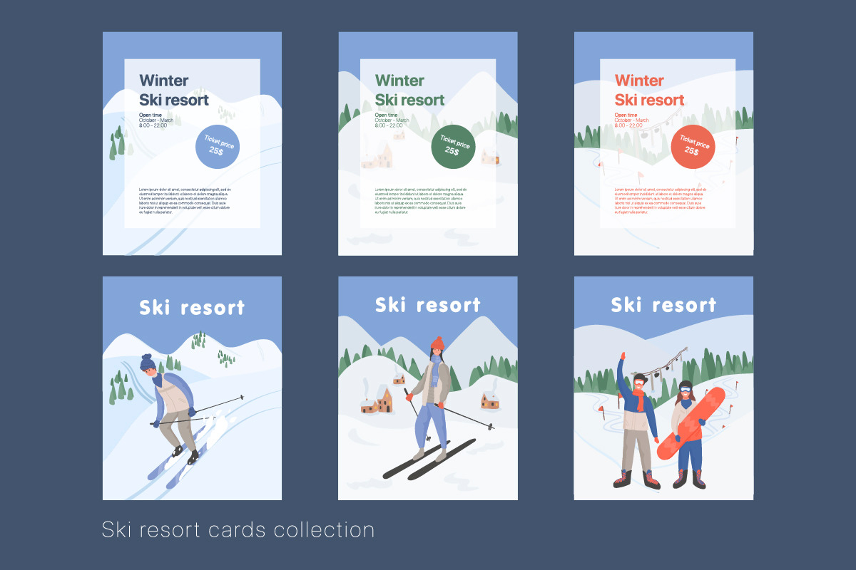 Winter sport people characters, a Person Illustration by Thkatefox (Photo 4 of 7)