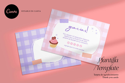Template Tarjeta de agradecimiento, a Card Template by Jelinsgallery Shop