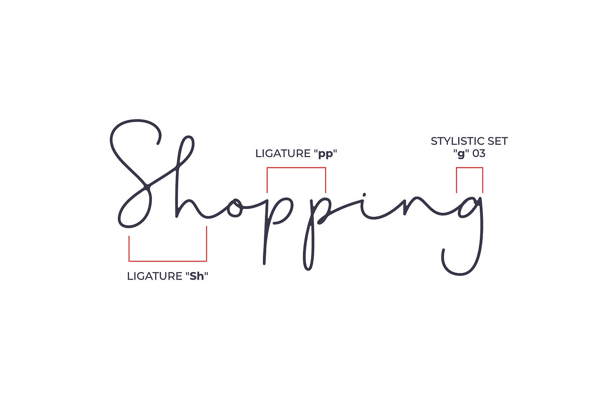 Shopping Font preview 4