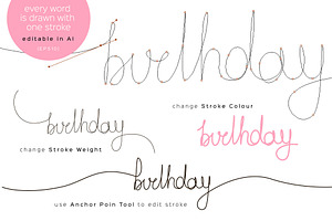 Birthday Girl Clipart & Pattern