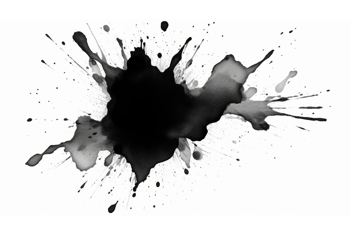 Black ink splash. 61 images, a Decorative Illustration by Handmadefont (Photo 5 of 13)