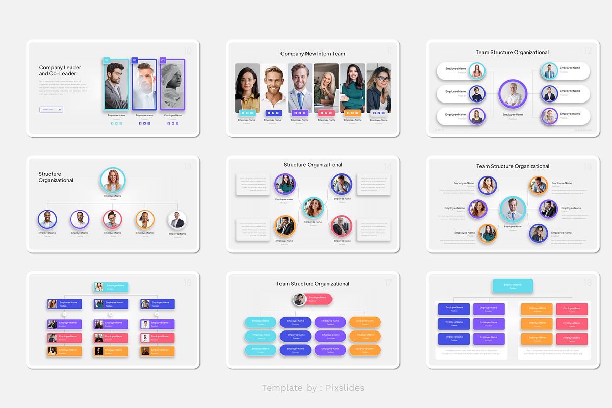 Organizational Chart Keynote, a Presentation Template by Pixslides (Photo 4 of 6)