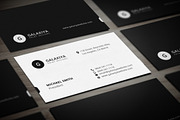 Minimal Clean Business Cards, a Business Card Template by Galaxiya (Thumbnail 5 of 9)