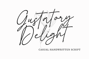 Gustatory Delight - a Signature Font