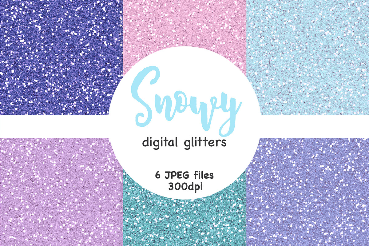 Snowy Glitters, a Pattern Graphic by GlamArtZhanna (Photo 1 of 3)