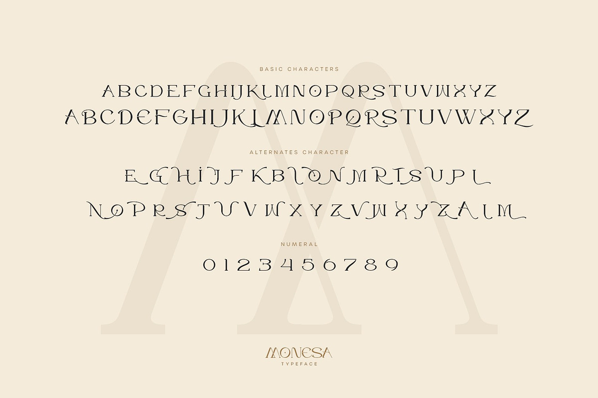 Monesa - Luxury Modern Serif Font, a Serif Font by Koplexs Studio (Photo 11 of 12)