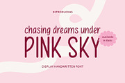 Pink Sky - Handwritten Font, a Handwritten Font by Pikgura (Thumbnail 1 of 9)