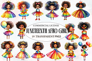 Cute Juneteenth Afro Girl Clipart, an Illustration by Designworld (Thumbnail 1 of 5)
