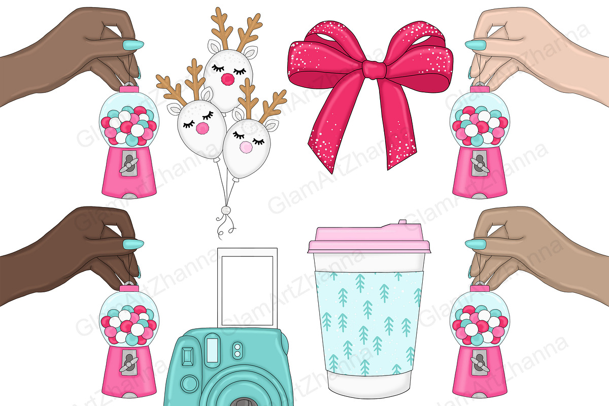 Joy Clipart, a Seasonal Illustration by GlamArtZhanna (Photo 5 of 7)