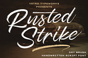 Rusted Strike – Dry Brush Font, a Script Font by VASTARD STUDIO (Thumbnail 1 of 15)