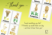 Animal Alphabet Flashcards, an Education Illustration by Sunshine Art (Thumbnail 11 of 11)