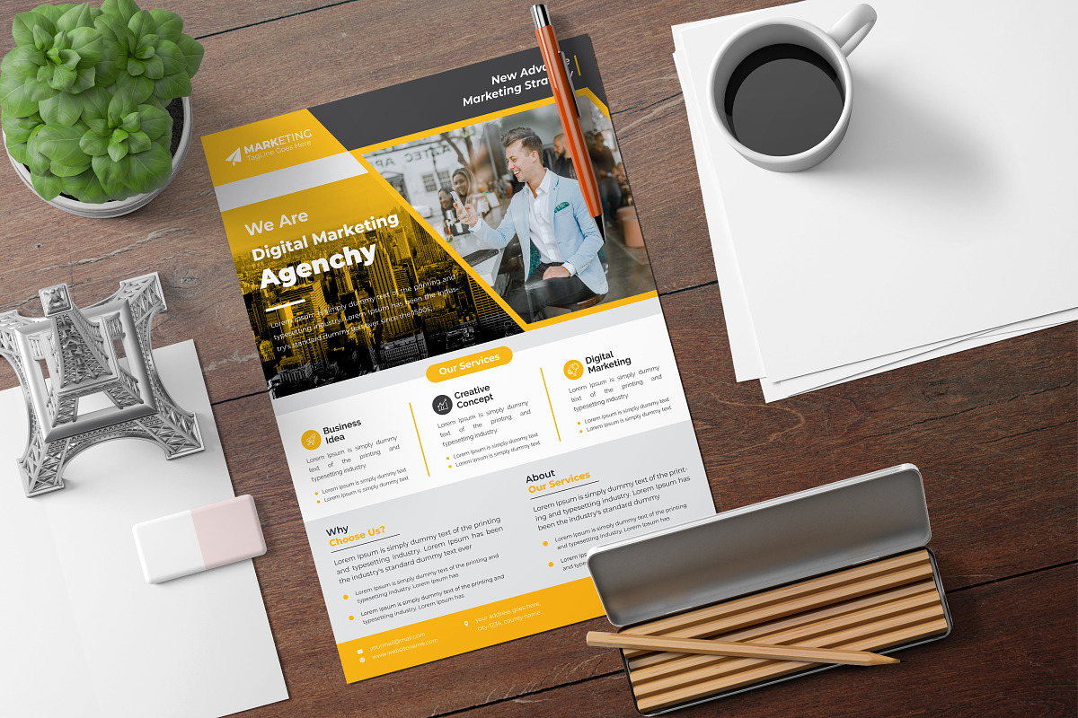 Corporate Theme Business Flyer, a Marketing Template by Graphiexperto (Photo 5 of 6)