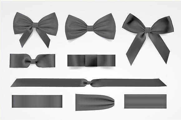 Vector Black Bows
