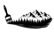 Nature Landscape Paintbrush Design B, an Illustration by Designs_River (Thumbnail 6 of 31)