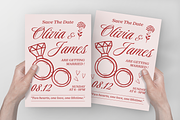 Red Minimalist Wedding Invitation, an Invitation Template by Annora Studio (Thumbnail 3 of 6)