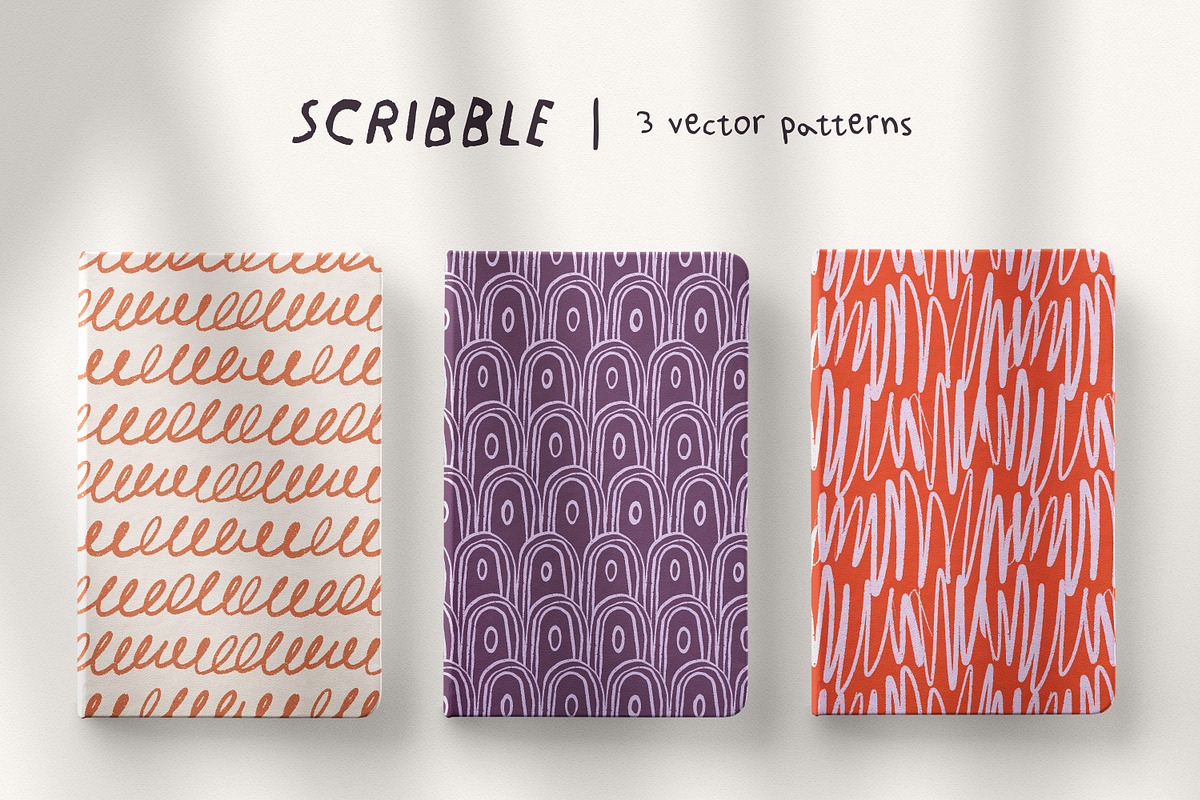 Abstract scribbles seamless patterns, a Pattern Graphic by Good Studio (Photo 1 of 8)