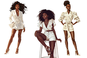 Black Girl in White Clothes PNG, a Person Illustration by Mash Mash Stickers (Thumbnail 7 of 9)