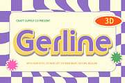 Gerline 3D, a Sans Serif Font by Craft Supply Co. (Thumbnail 1 of 8)