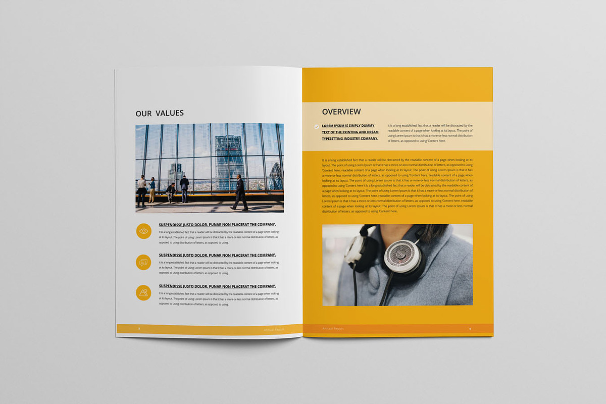 Annual Report Template Word & INDD, a Brochure Template by Taiffco (Photo 8 of 9)