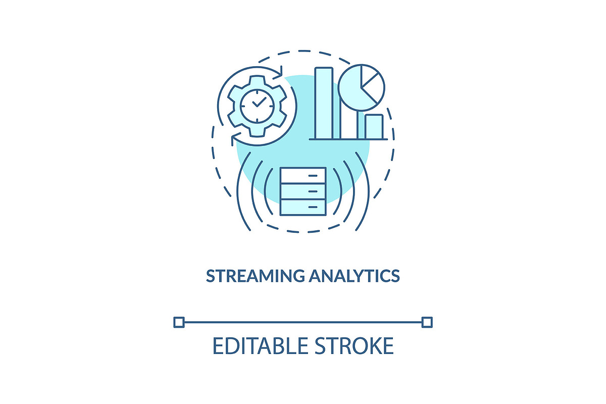 Streaming analytics concept, an Icon by IMG Visuals