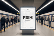 Station Subway Lightbox Poster Mock, an Advertising Mockup by graphypix (Thumbnail 1 of 4)