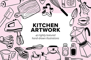 Hand Drawn Kitchen Illustrations