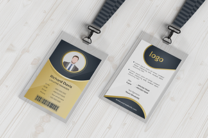 Modern Golden ID Card Design