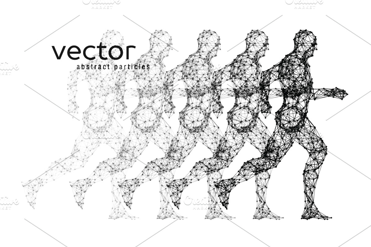Vector illustration of running man, a Technology Illustration by Julvil