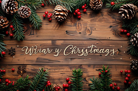Compose a heartfelt Christmas card f, a Photo by LOGOCREATIVE