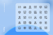 Coding Icon Set Collection, an Outline Icon by Nathaya Studio (Thumbnail 2 of 2)