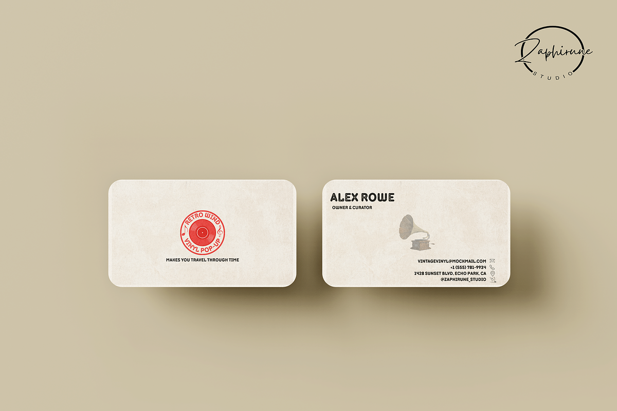 Vintage Vinyl Branding Bundle, a Brochure Template by Zaphirune_Studio (Photo 5 of 6)