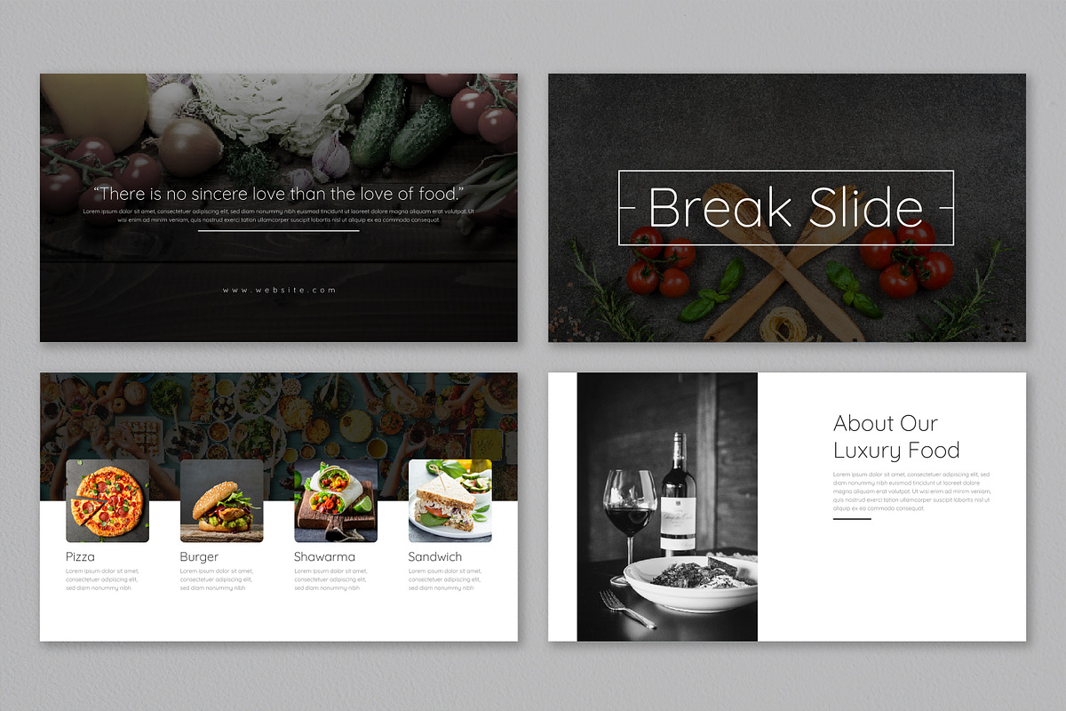 Minimal Food Presentation Template