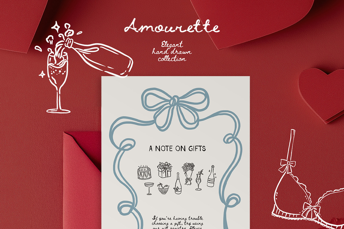 Amourette Hand Drawn Cupids Clipart, a Decorative Illustration by Muse Artist (Photo 9 of 12)