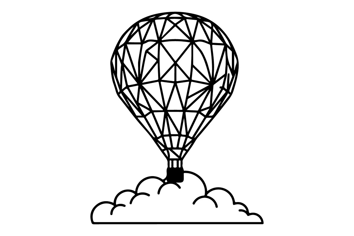 Hot Air Balloon Silhouette Bundle, an Object Illustration by Gaye Art (Photo 18 of 31)