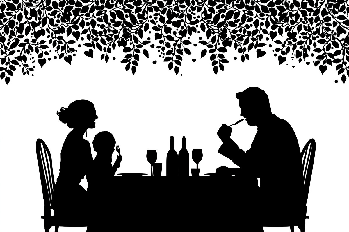 Minimalist family eating dinner, an Illustration by Amazin_art (Photo 2 of 17)